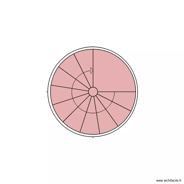 escalier en helice. Floor plan with 