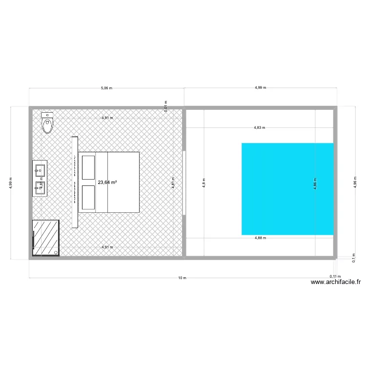 PROJET TARCOLES. Floor plan with 