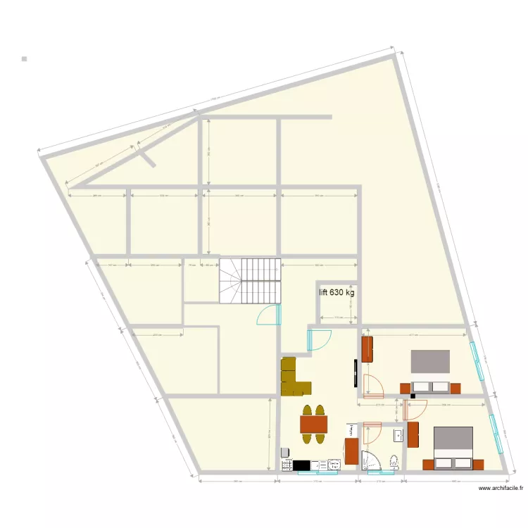etages reelle. Floor plan with 