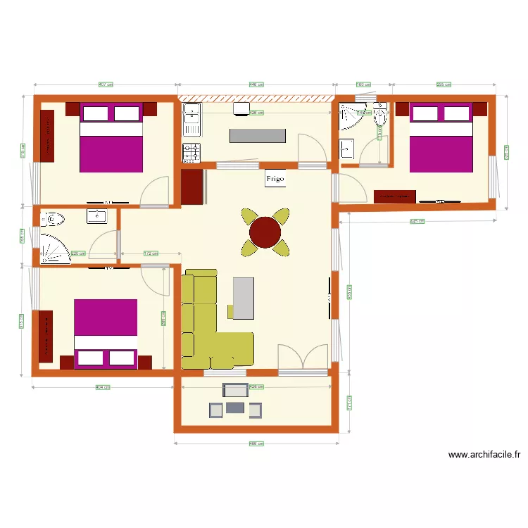 musalac maison frame. Floor plan with 