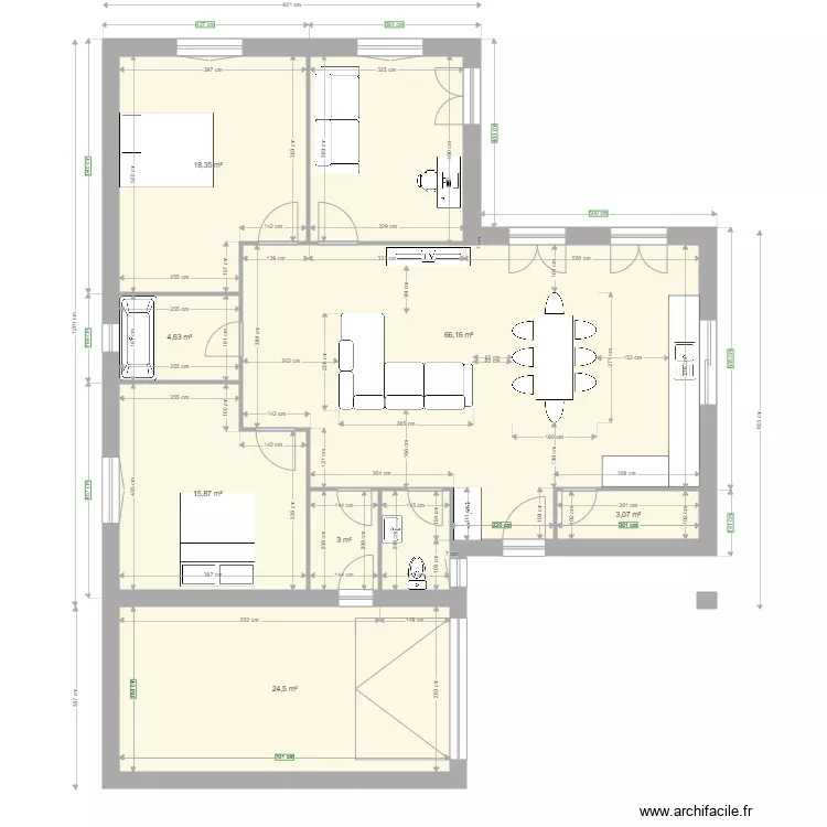 Maison en L new1. Floor plan with Maison en L new1. Floor plan with
