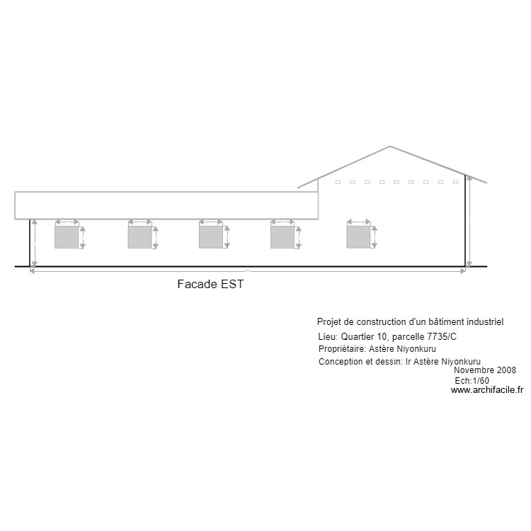 facade EST. Floor plan with 0 room and 0 m2