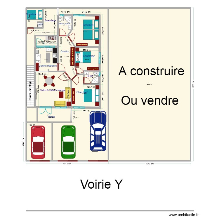 vue en plan Callixte Nyabugete IV RDC2. Floor plan with 0 room and 0 m2