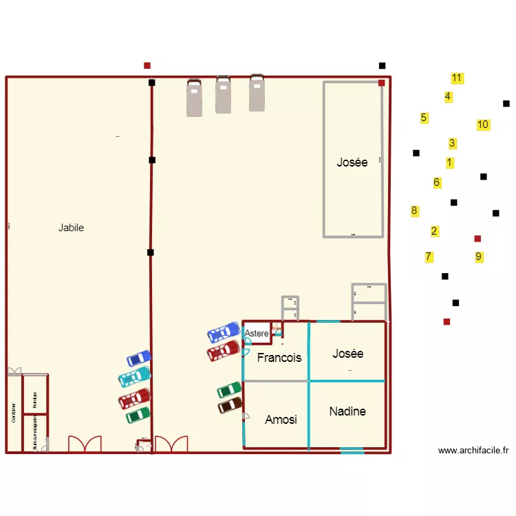Josée. Floor plan with Josée. Floor plan with