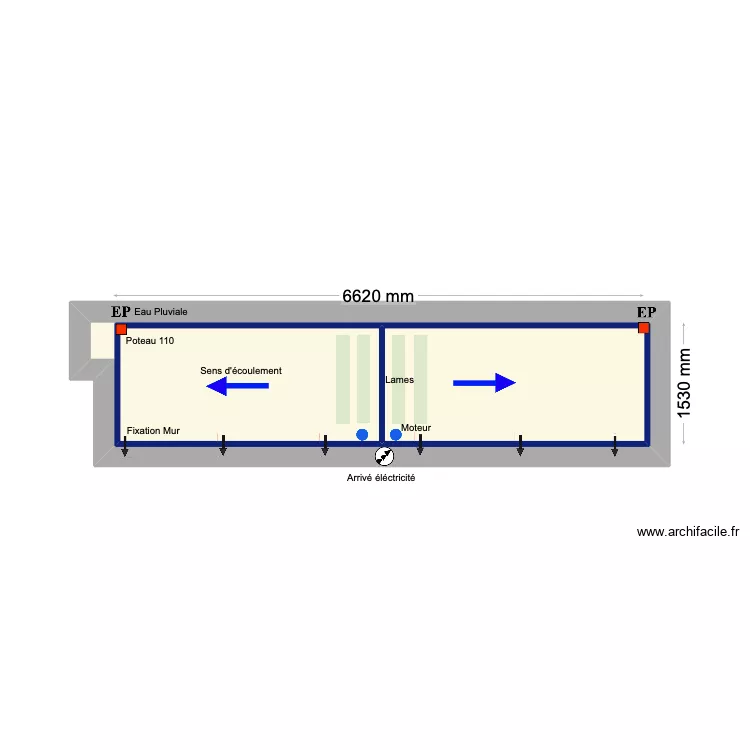 Gueraud 1. Floor plan with 3 and 20 m² Gueraud 1. Floor plan with 3 and 20 m²