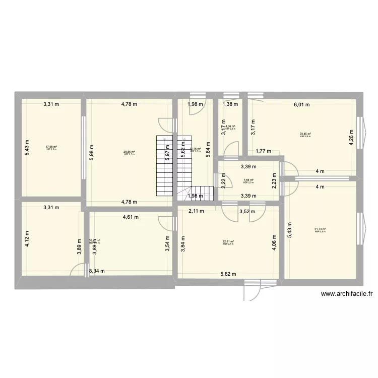 haupstrass10. Floor plan with 9  and 168 m²