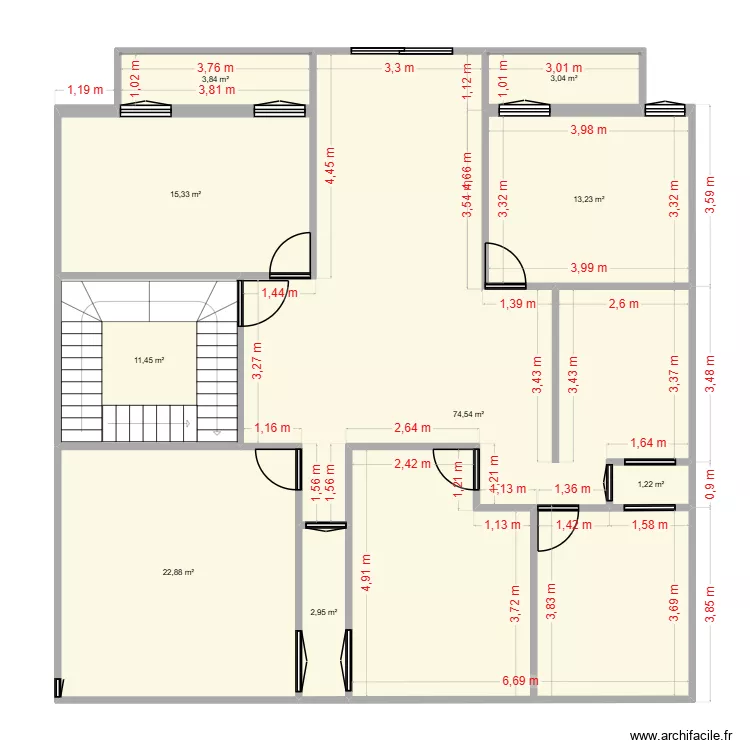 /.6+2. Floor plan with 9 Rooms and 148 m² /.6+2. Floor plan with 9 Rooms and 148 m²