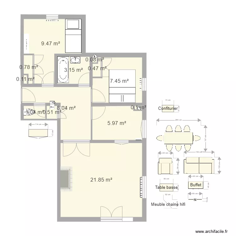 Projet Christelle. Floor plan with Projet Christelle. Floor plan with