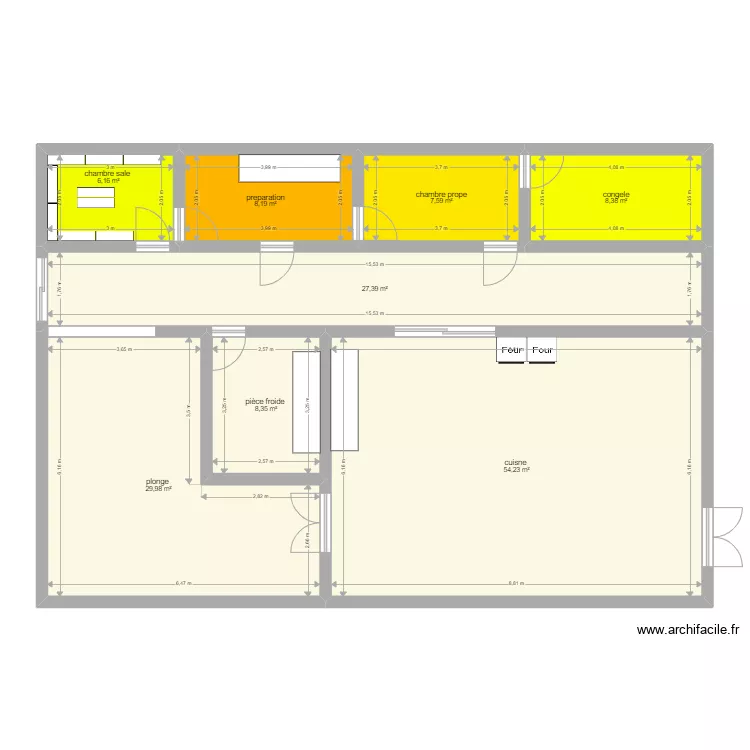 cuisine marche en avant. Floor plan with cuisine marche en avant. Floor plan with