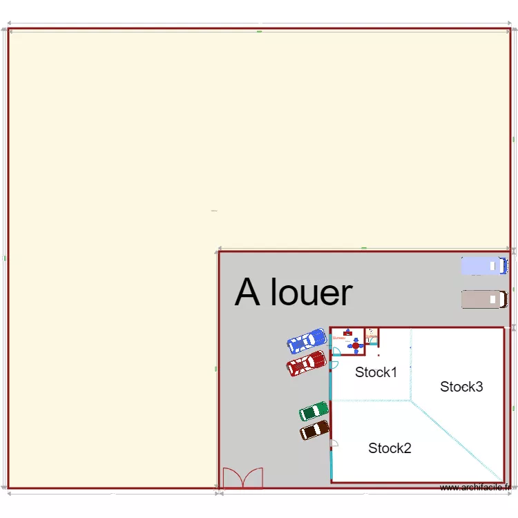 espace loue. Floor plan with 