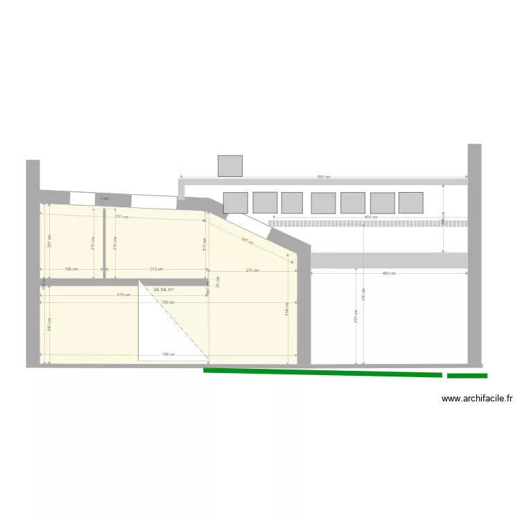 Atelier Coupe Placo V1. Floor plan with Atelier Coupe Placo V1. Floor plan with