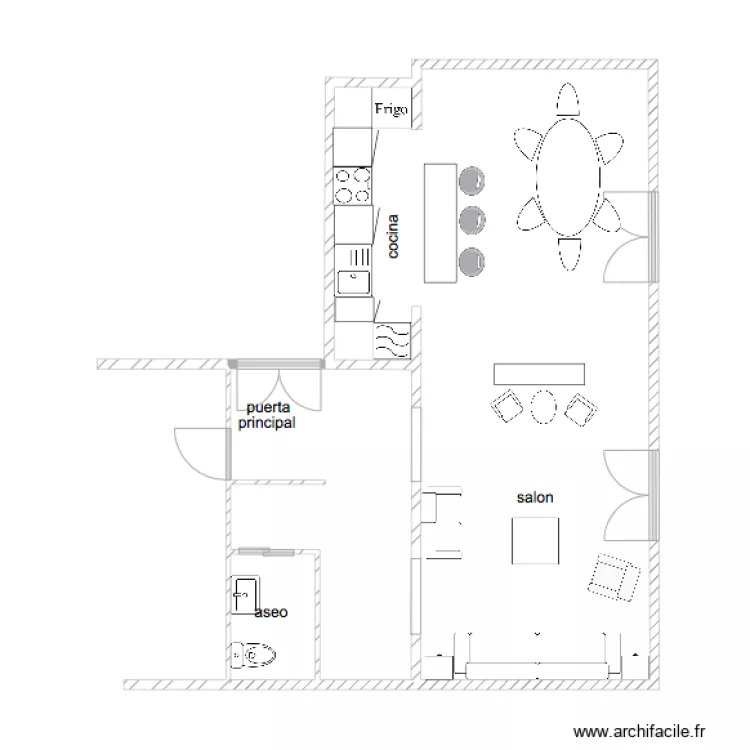 conde de aranda 1. Floor plan with 