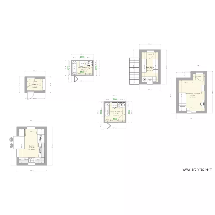 Salle de bain finale. Floor plan with Salle de bain finale. Floor plan with