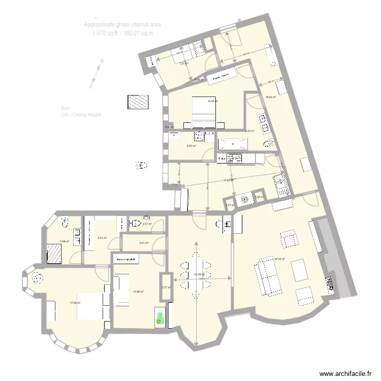 FitzJames 17. Floor plan with FitzJames 17. Floor plan with