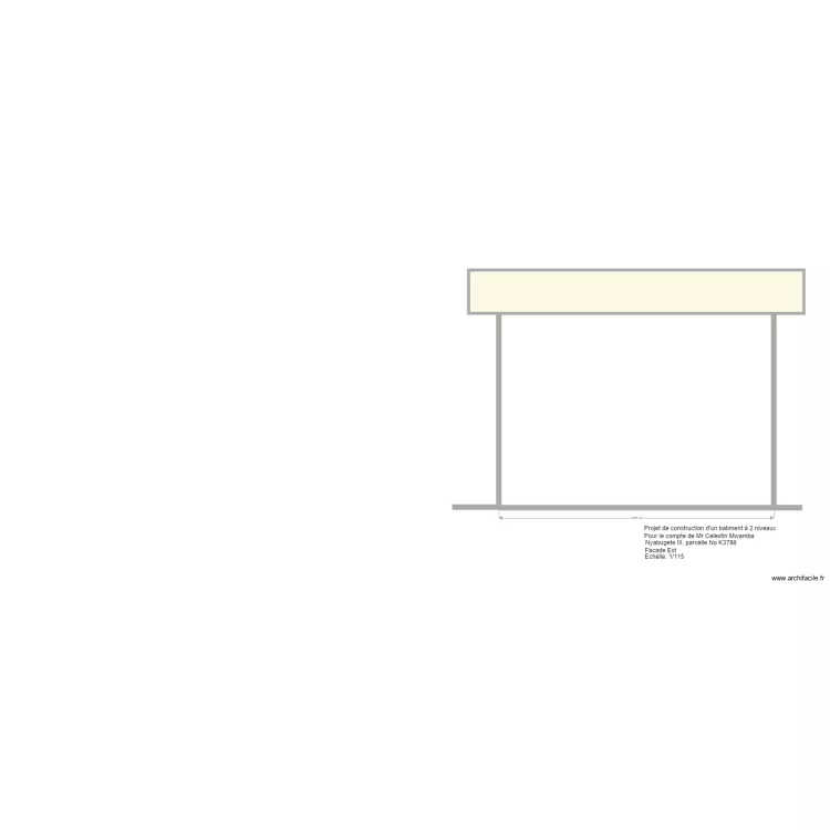 Mwamba facade nord. Floor plan with 