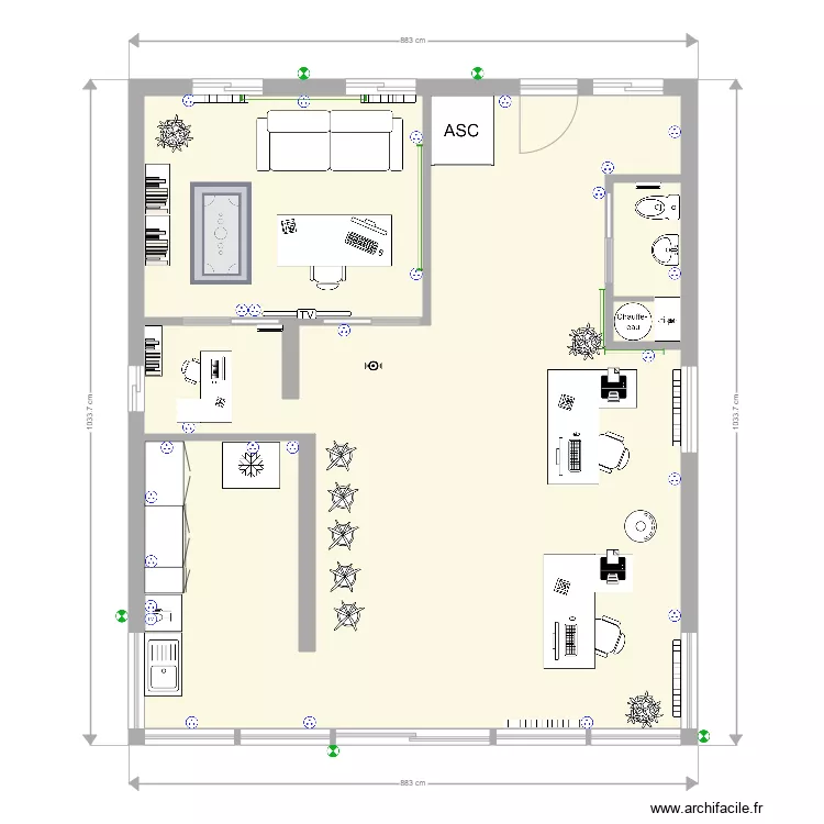 Main Office. Floor plan with 