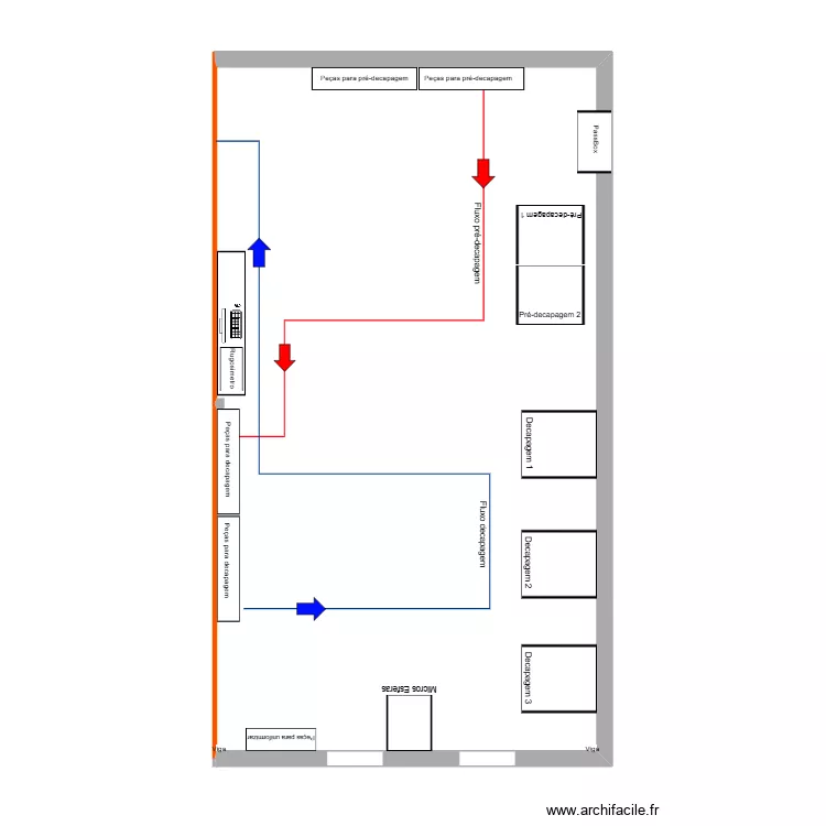 Decapagem. Floor plan with 