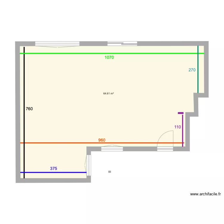 claudio Coello 10 con  medidas. Floor plan with 