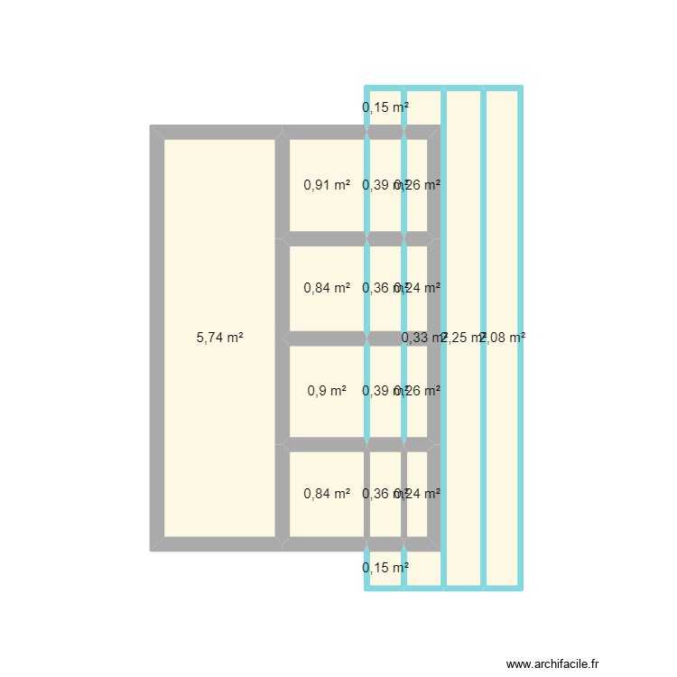 latrine 4 cabines2. Floor plan with 0 room and 0 m2