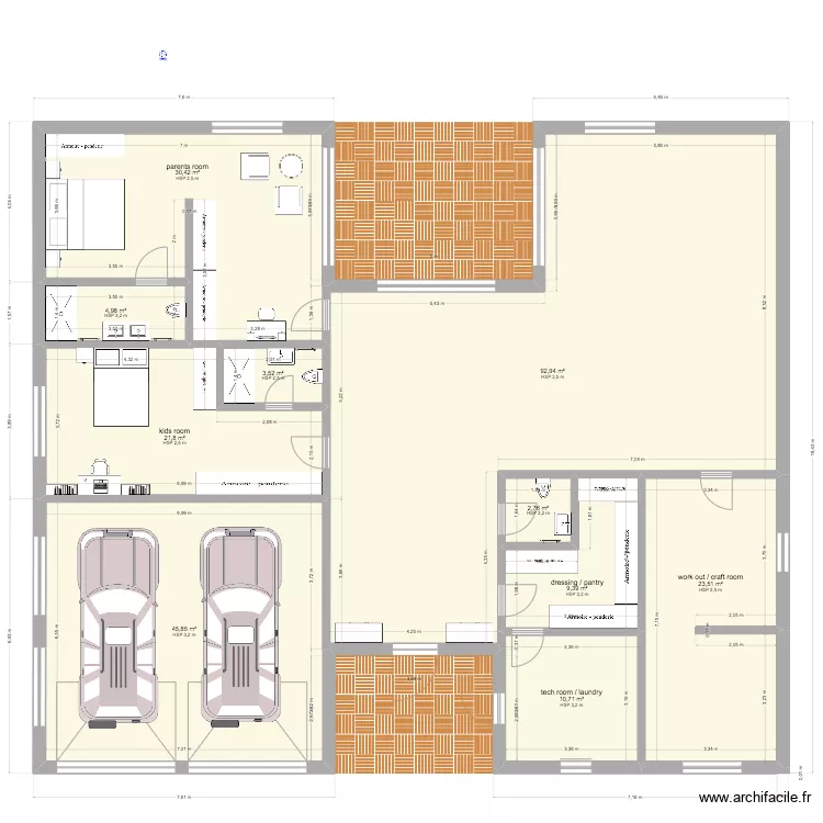 H PLAN 2. Floor plan with 