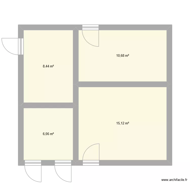 Gartenhaus Grundriss. Floor plan with 4  and 40 m²