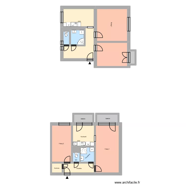 ČSA 798, byt 33. Floor plan with 22  and 242 m²