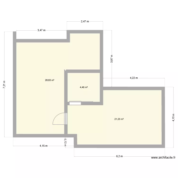 plan 2. Floor plan with 3 and 52 m² plan 2. Floor plan with 3 and 52 m²