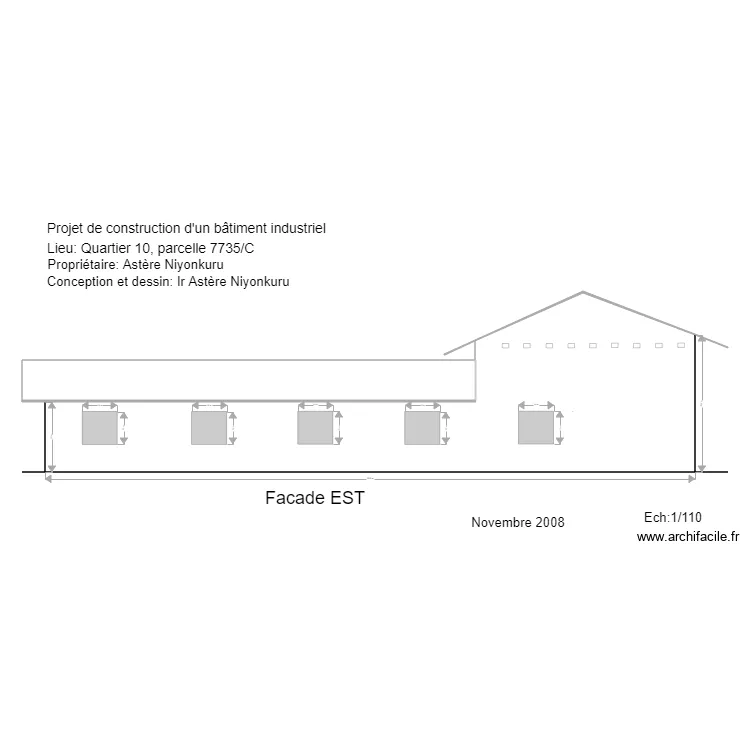 facade EST norme2. Floor plan with 