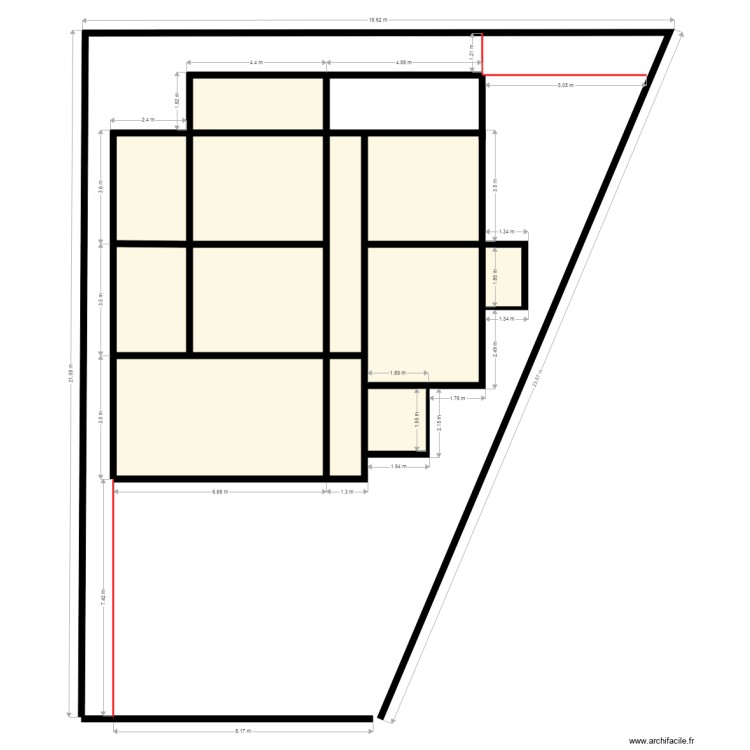 implantation prosper. Floor plan with 0 room and 0 m2