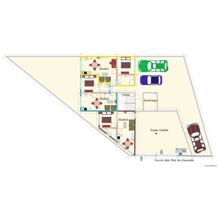 Charles appartments rez de chaussée. Floor plan with 0 room and 0 m2 Charles appartments rez de chaussée. Floor plan with 0 room and 0 m2