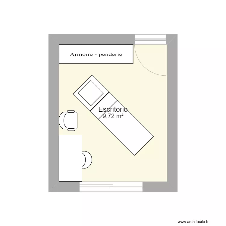 Escritorio. Floor plan with 