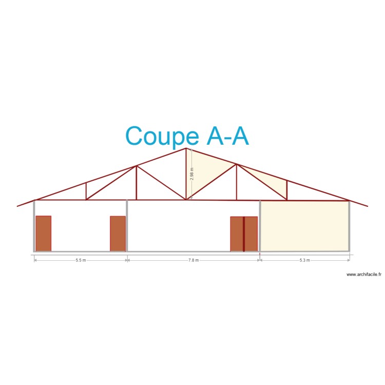 coupe AA prosperjuillet20. Floor plan with 0 room and 0 m2