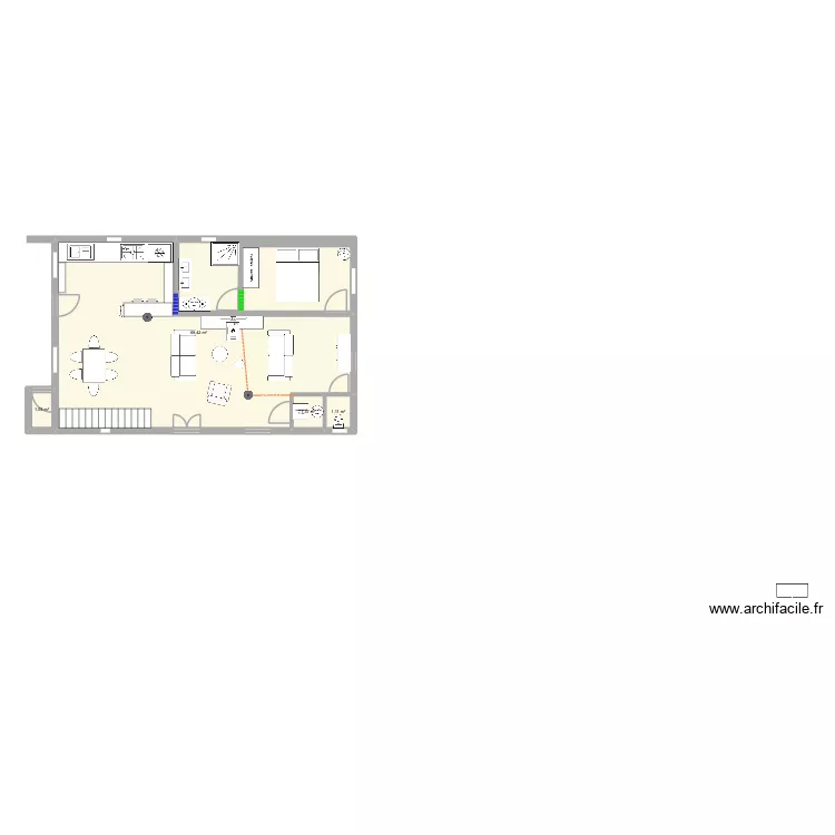 Test 8. Floor plan with 4  and 73 m²