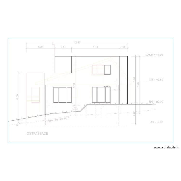 FassadeOstV1. Floor plan with FassadeOstV1. Floor plan with