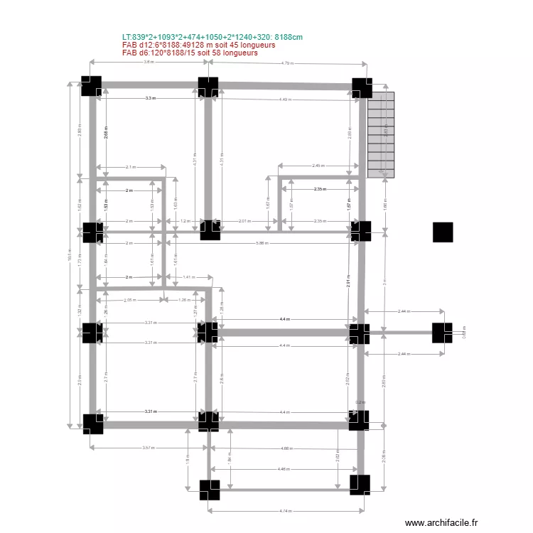 longrines. Floor plan with 