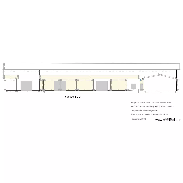 facade SUD norme. Floor plan with 