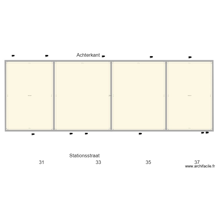 plan cam&eacute;ras 4 b&acirc;timents. Floor plan with 0 room and 0 m2