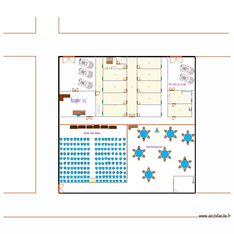 Hotel appartement Muzinda. Floor plan with 