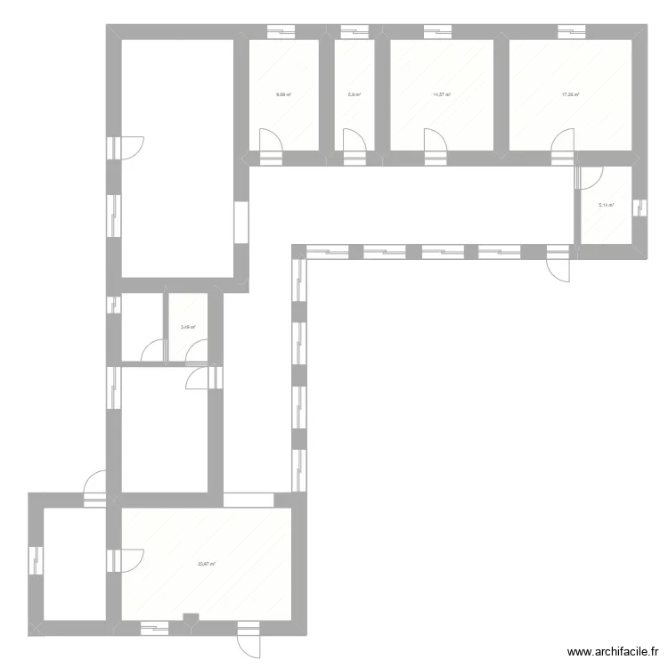 Casa Auquinco. Floor plan with 