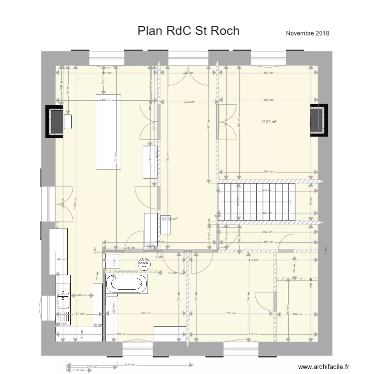 St Roch RdC avec meubles. Floor plan with St Roch RdC avec meubles. Floor plan with