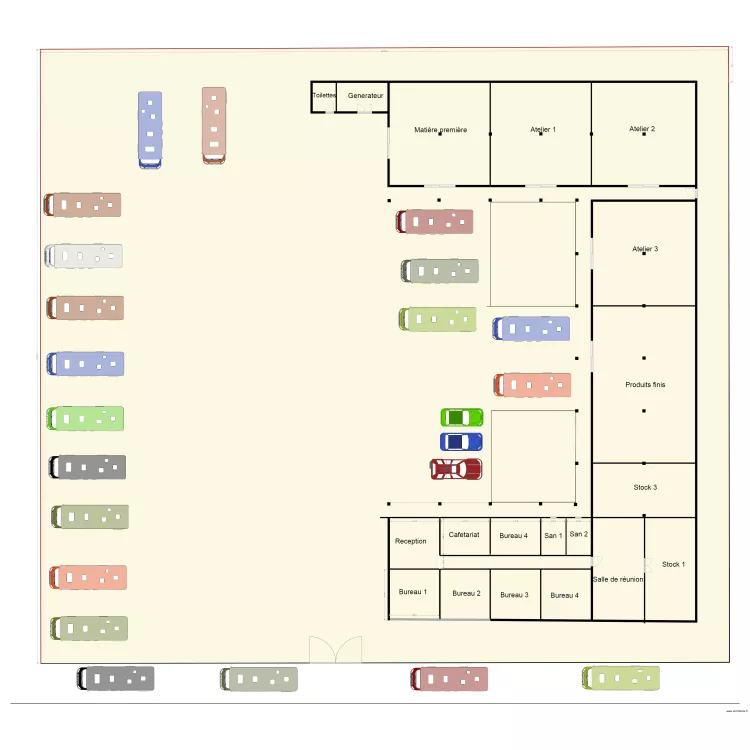 perspective frame. Floor plan with 