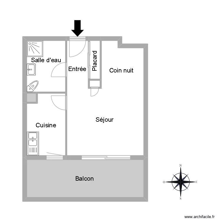 51906 LOYAUX. Floor plan with 7  and 42 m²