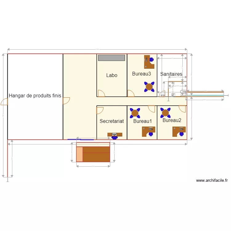 hangar hercule. Floor plan with 