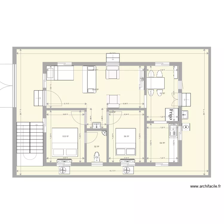 PlanA1. Floor plan with PlanA1. Floor plan with