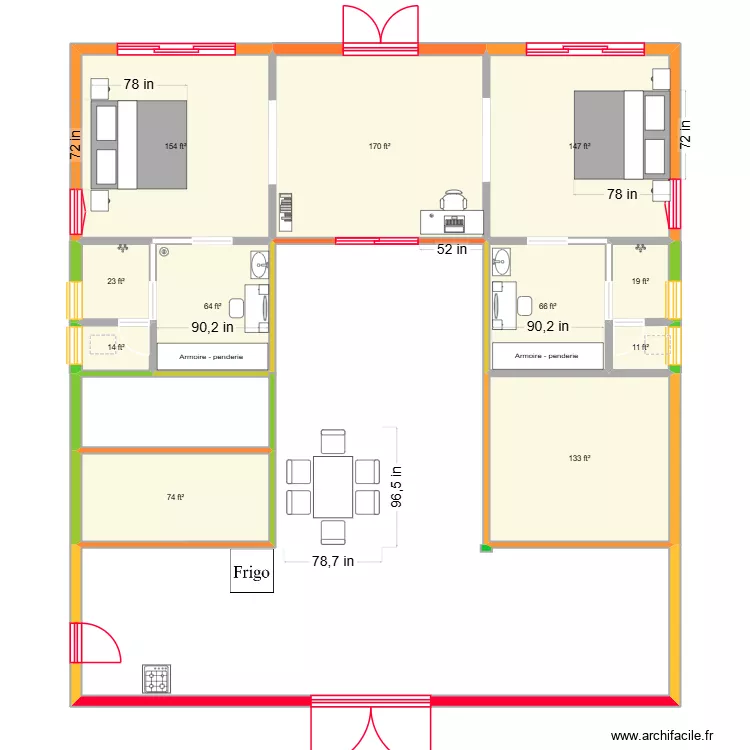 Farm House. Floor plan with 11  and 81 m²