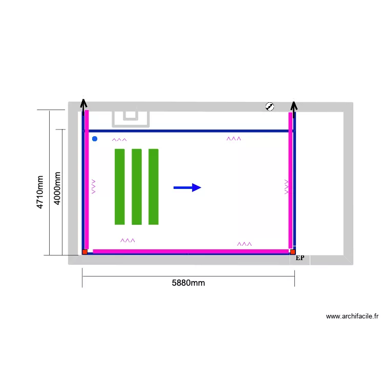 Alfred Tavira. Floor plan with 