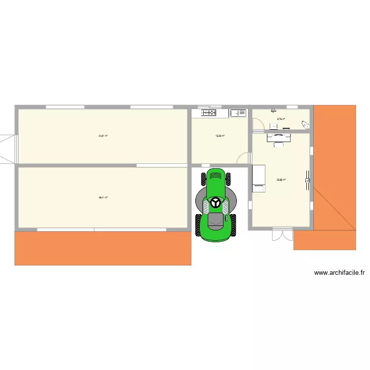 farm house. Floor plan with 