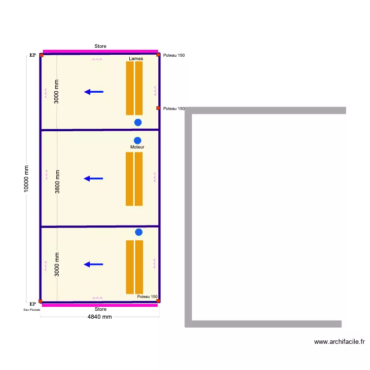 Lempereur 250 x 100. Floor plan with Lempereur 250 x 100. Floor plan with