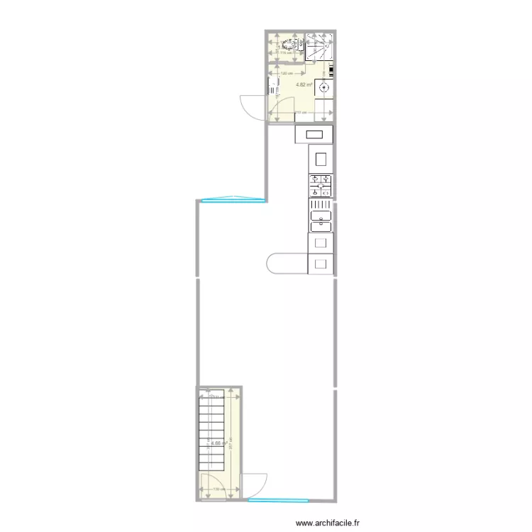Vredestraat 43 GLVS verbouwing versie 2. Floor plan with 