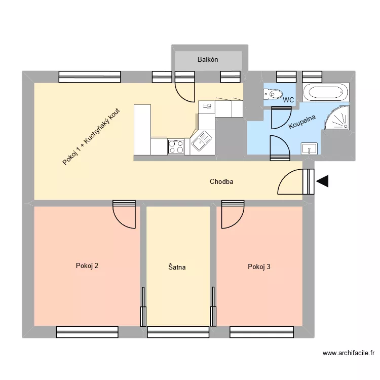 Na Desátém 1686, byt 6. Floor plan with Na Desátém 1686, byt 6. Floor plan with